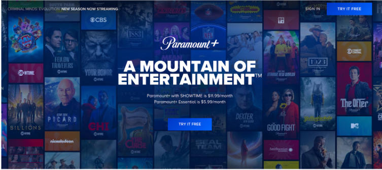 Paramount Plus Official Black Friday Page