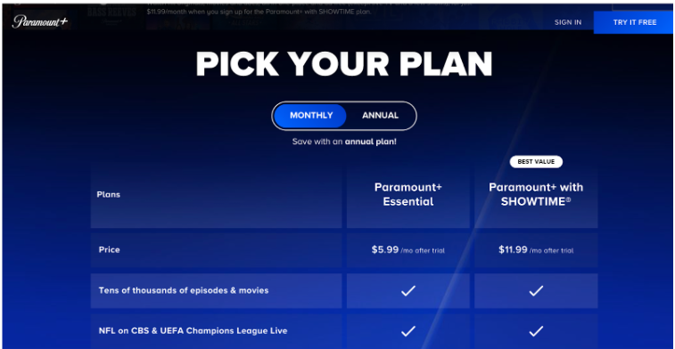 Paramount Plus Channels List (2025) — Live TV & Others