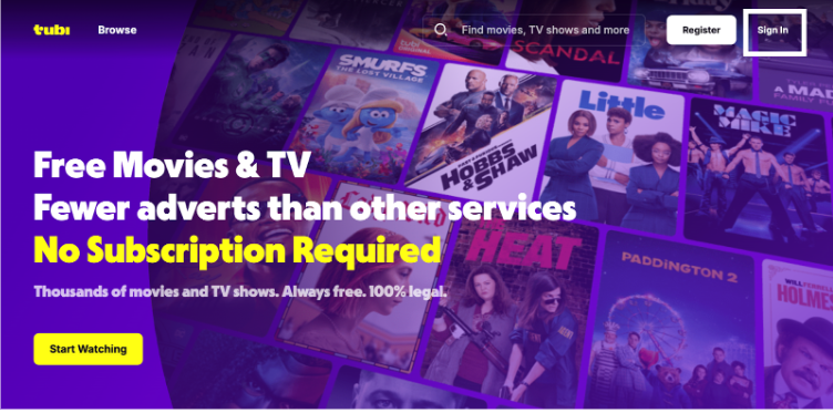 Tubi TV & Click Sign In 