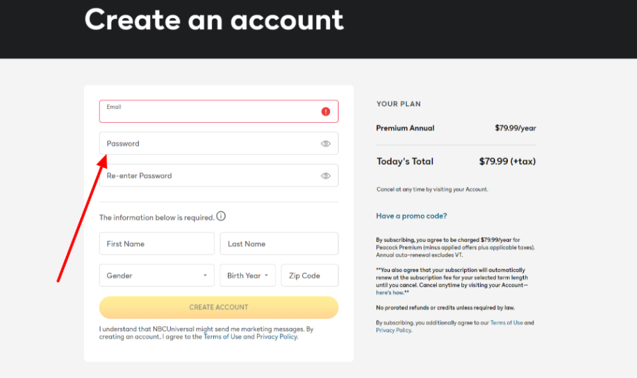 Create An Account