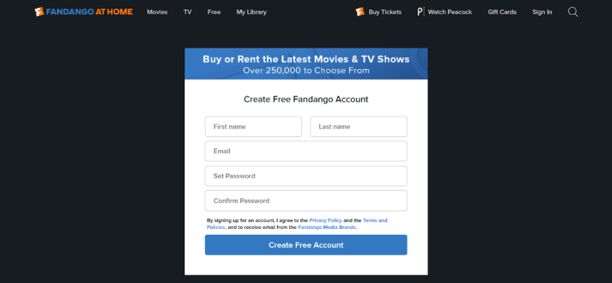 Create Your Vudu Account