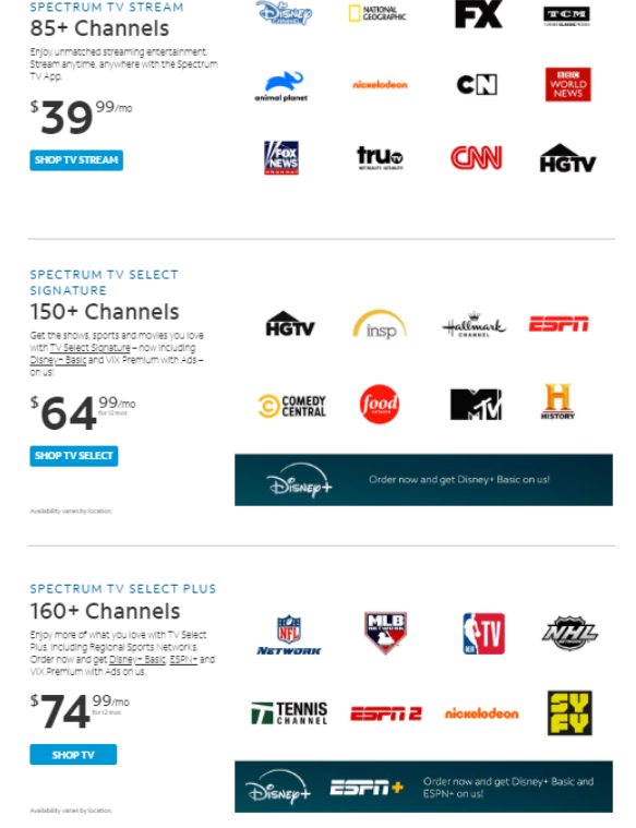 Spectrum TV Pricing