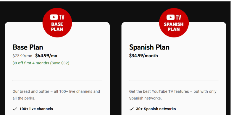 YouTube TV Pricing