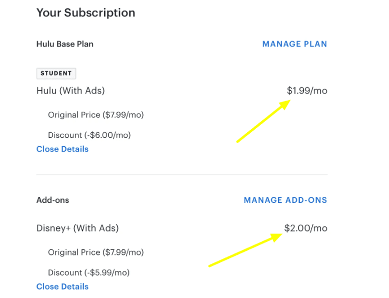 $2 Add-on with Hulu Student Discount $2 Add-on with Hulu Student Discount