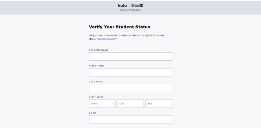 Verify Your Student Status 
