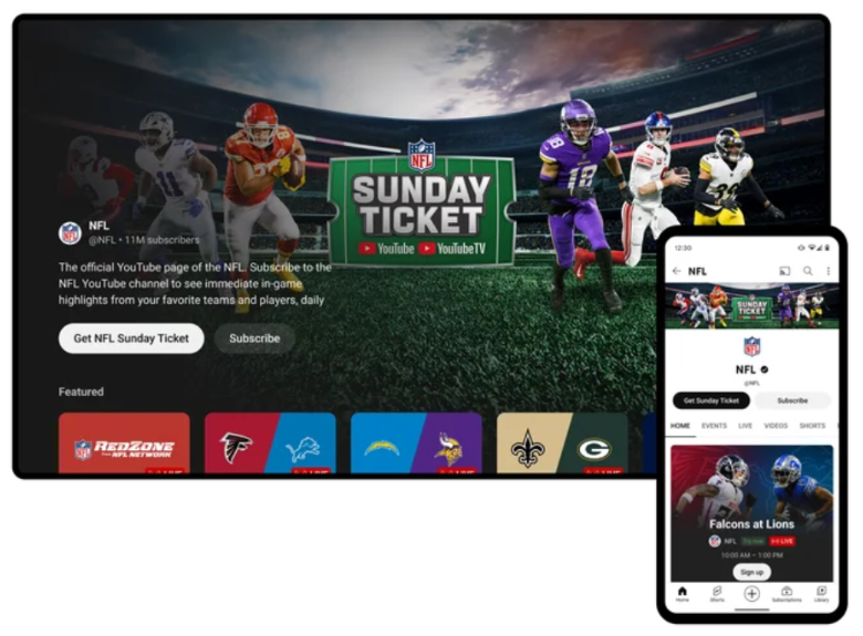 YouTube TV and NFL Sunday Ticket