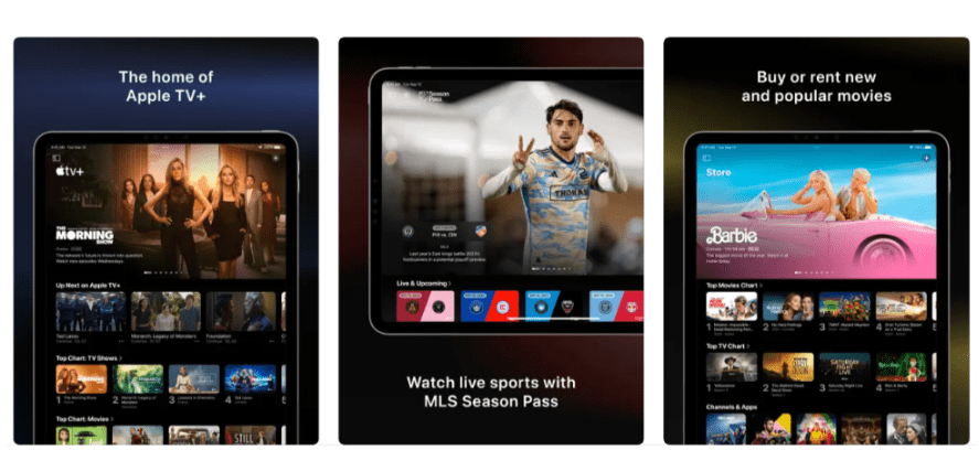 On iPad, The Apple TV App