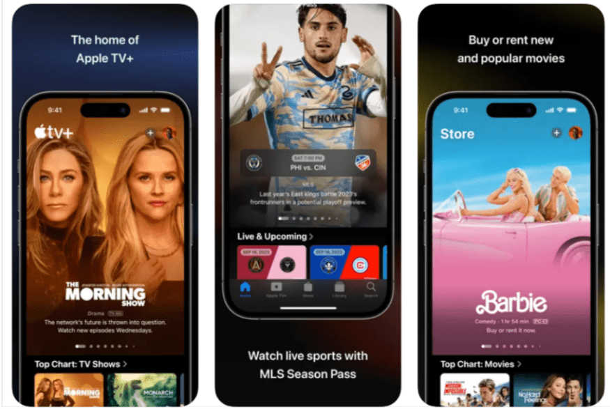 On iPhone, The Apple TV App 