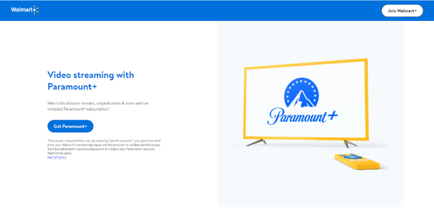 Paramount Plus Walmart+ – 30-day free trial
