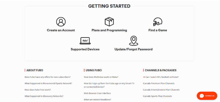 Support Services Offered By Fubo