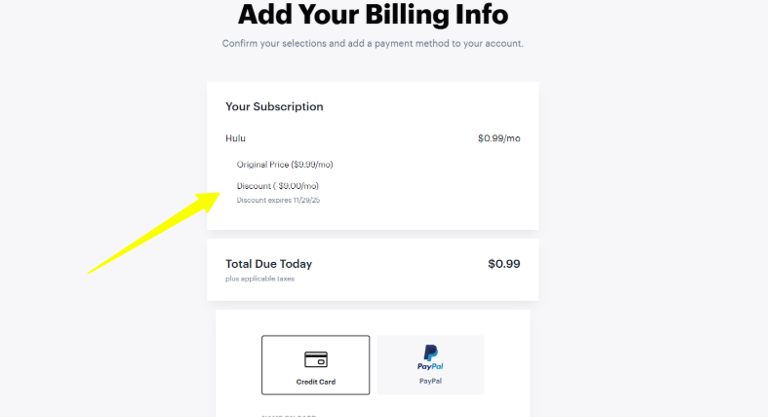 Add Your Billing Info