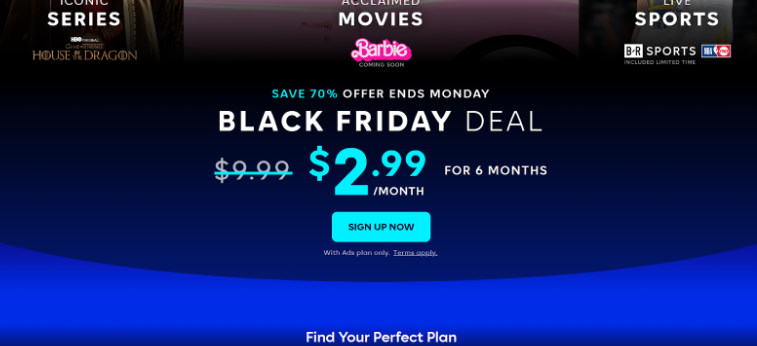 Max Black Friday Deal Page