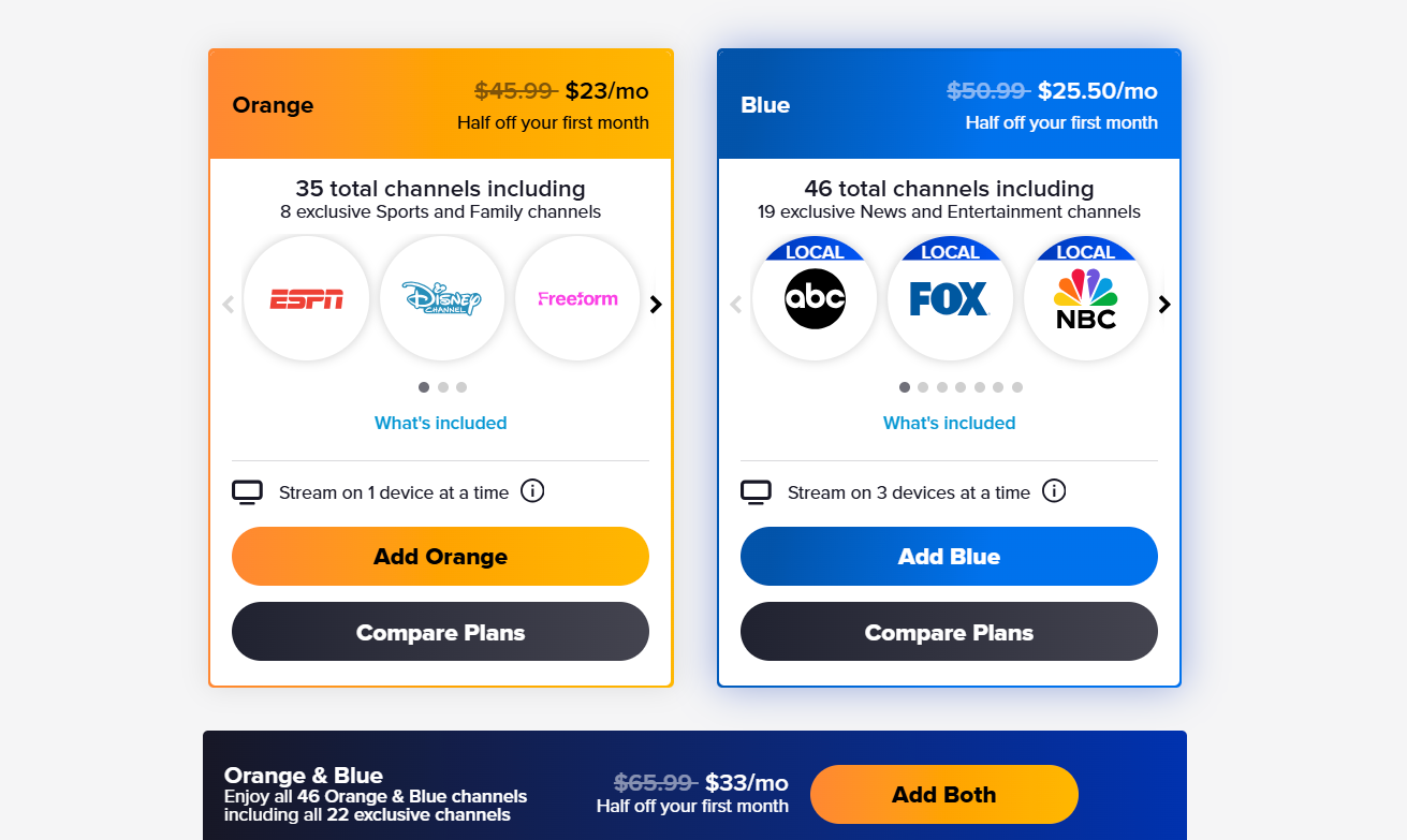 Sling TV pricing