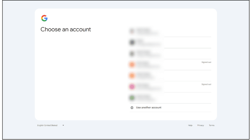 Choose Your Google Account