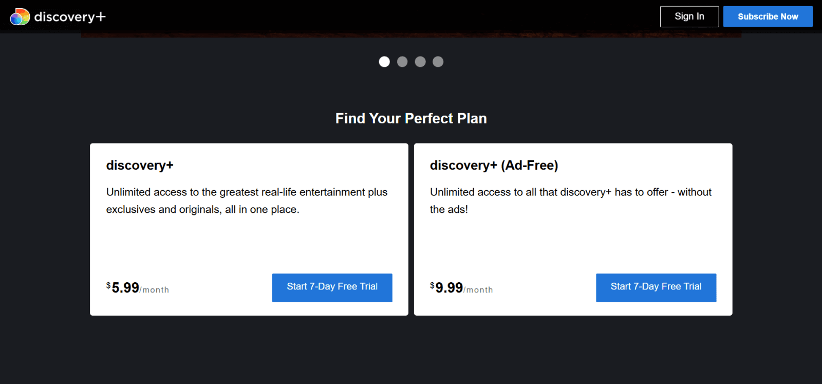 Discovery+ Subscription Plans