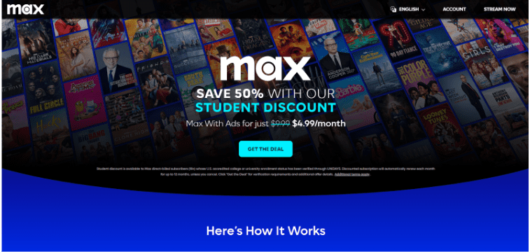 HBO Max 50% Student Discount HBO Max 50% Student Discount