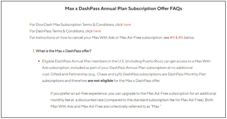 Max x DashPass Annual Subscription Max x DashPass Annual Subscription