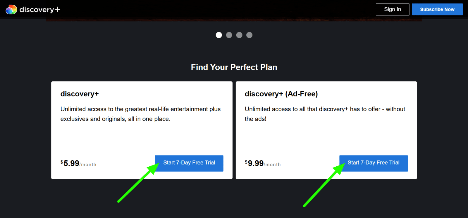Select a Discovery+ Plan