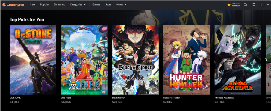 Crunchyroll Website and App
