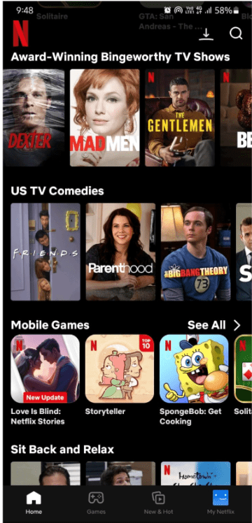 Netflix Mobile Games