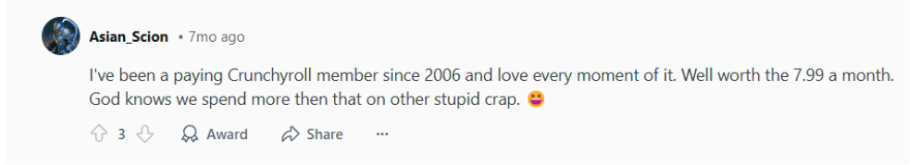 Reddit User Review