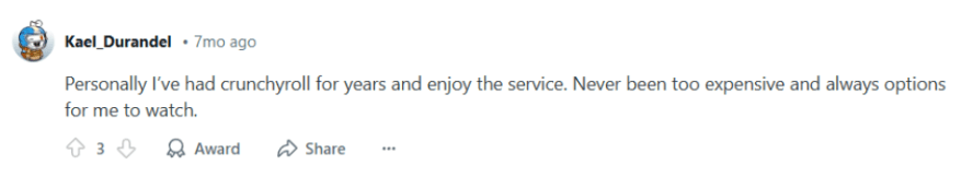 Reddit User Review