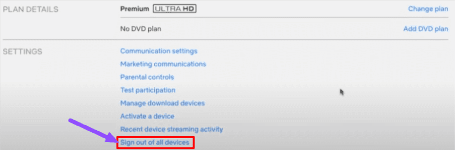 Click Sign out of all devices Click Sign out of all devices
