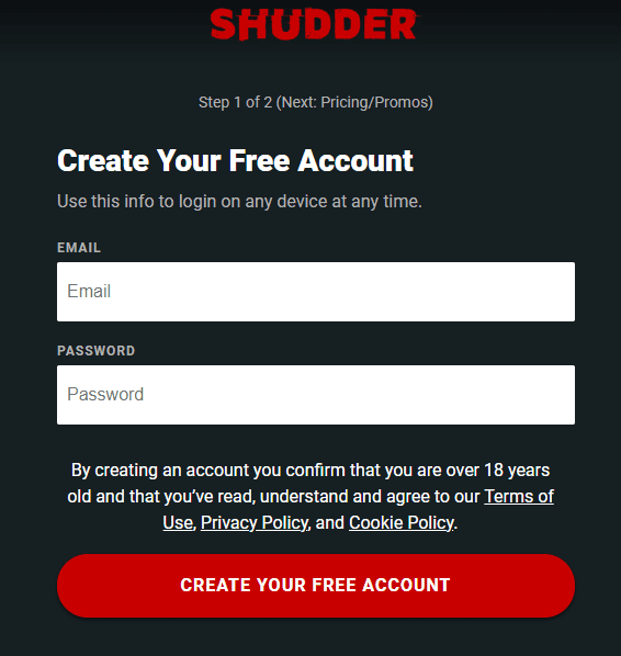 Create your account 