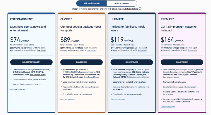 DirecTV SatelliteTv Plans DirecTV SatelliteTv Plans