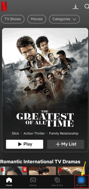Open Netflix App On Your Smartphone