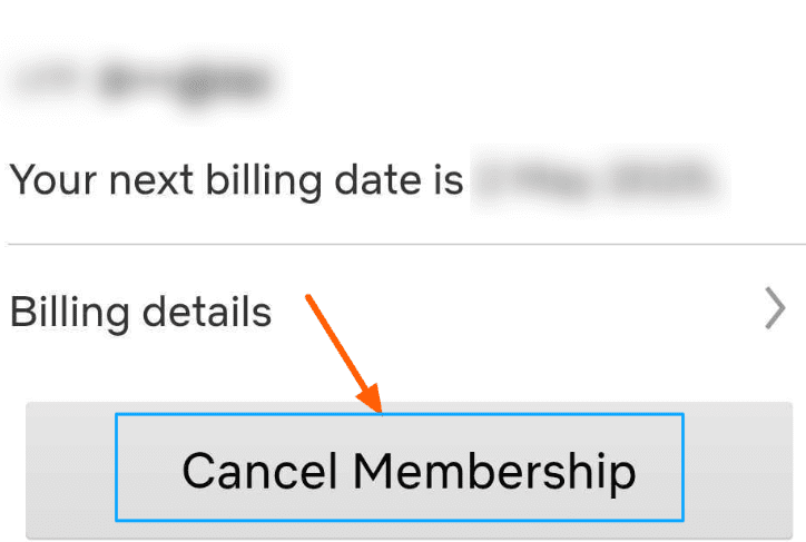 Scroll Down & Cancel Membership 