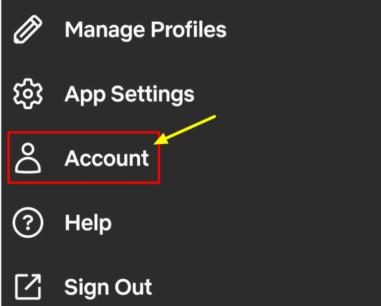 Select Account Option