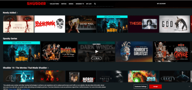 Shudder's library