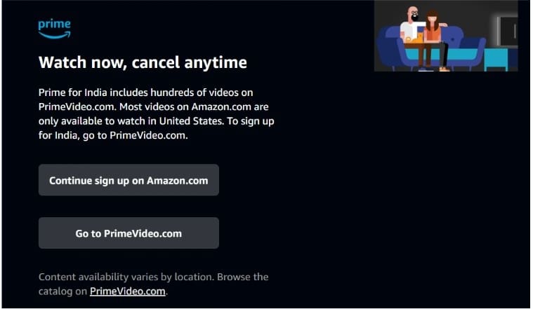 Click On Go To Prime Video
