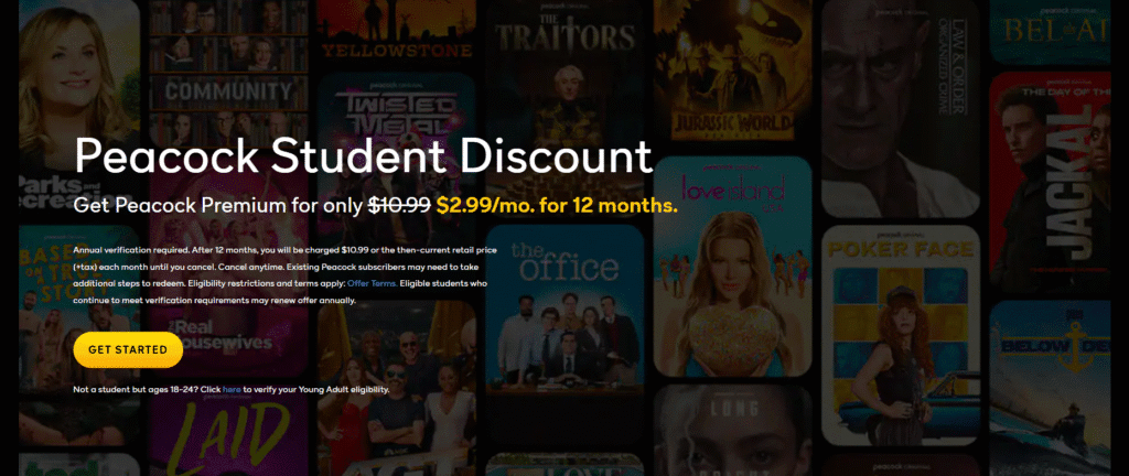 Peacock Student Discount