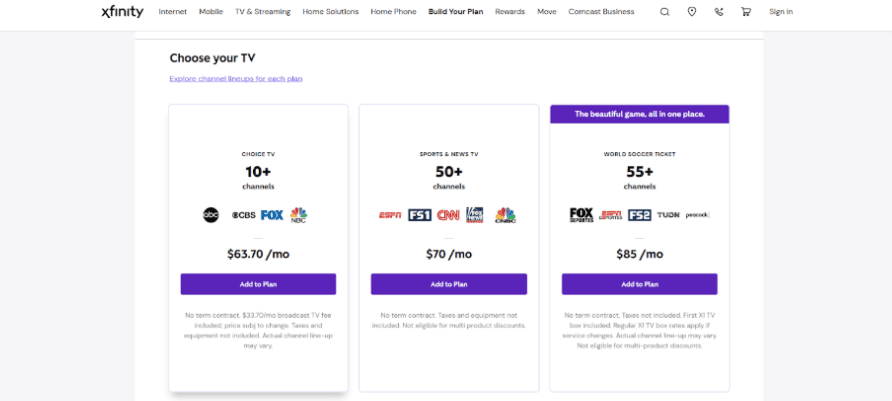 Xfinity TV Price Xfinity TV Price