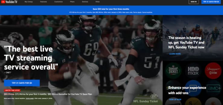 YouTube TV Price YouTube TV pricing