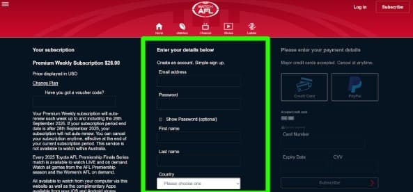 Create An Account