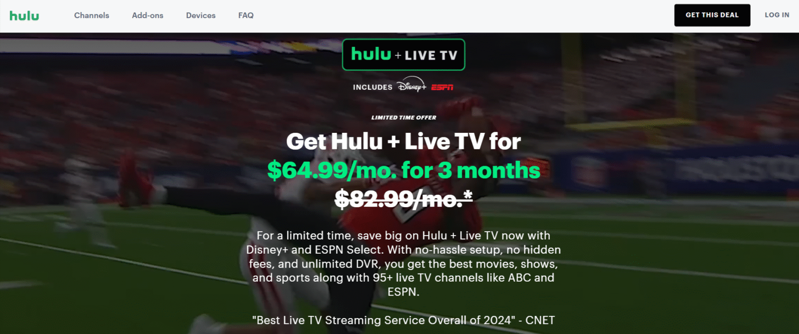 Hulu Plus Live TV Homepage