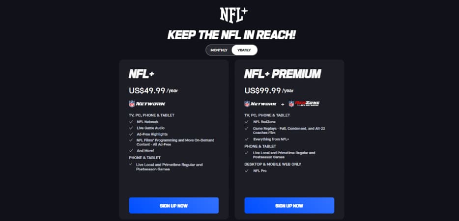 NFL Plus Subscription Annual Plans NFL Plus Subscription Annual Plans