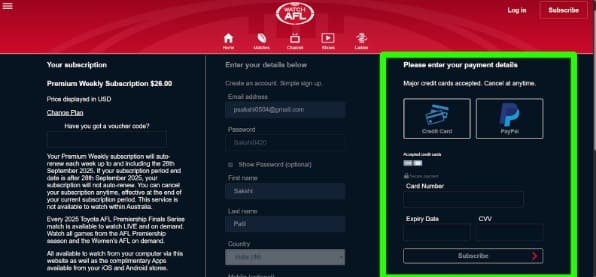 Put Payments Details