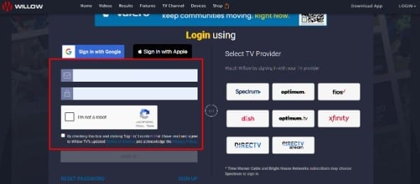Sign Up for Service