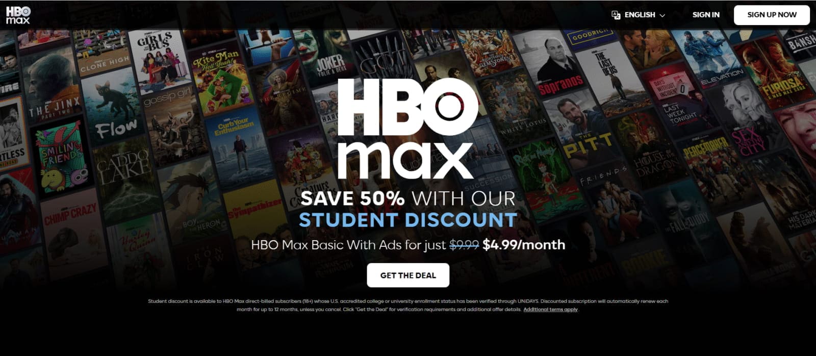 HBO Max Student Discount