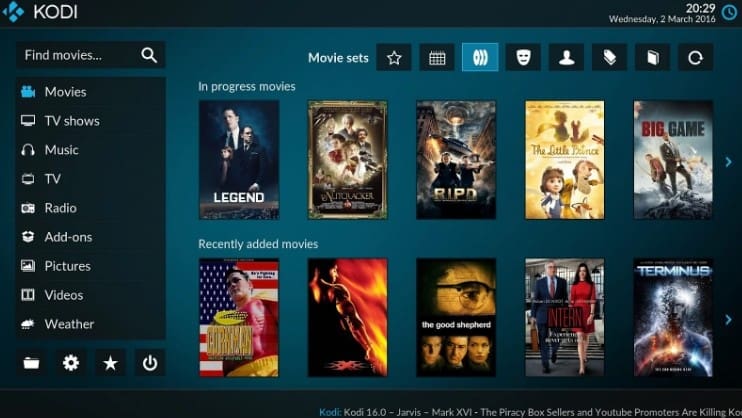 Open the Kodi Application