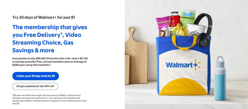 Walmart Plus Trial for Peacock Free Trial