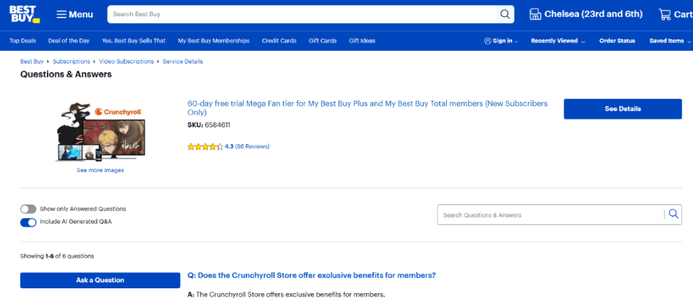standalone free offer on BestBuy.com